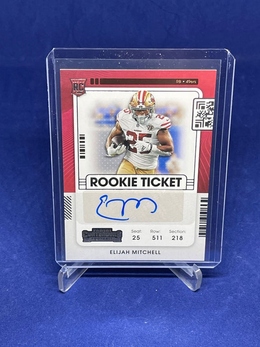 ELIJAH MITCHELL 2021 PANINI CONTENDERS ROOKIE TICKET AUTO RC #220