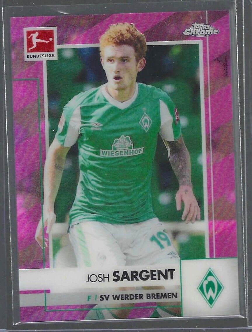 JOSH SARGENT 2020-21 TOPPS CHROME BUNDESLIGA PINK REFRACTOR #D 10/75