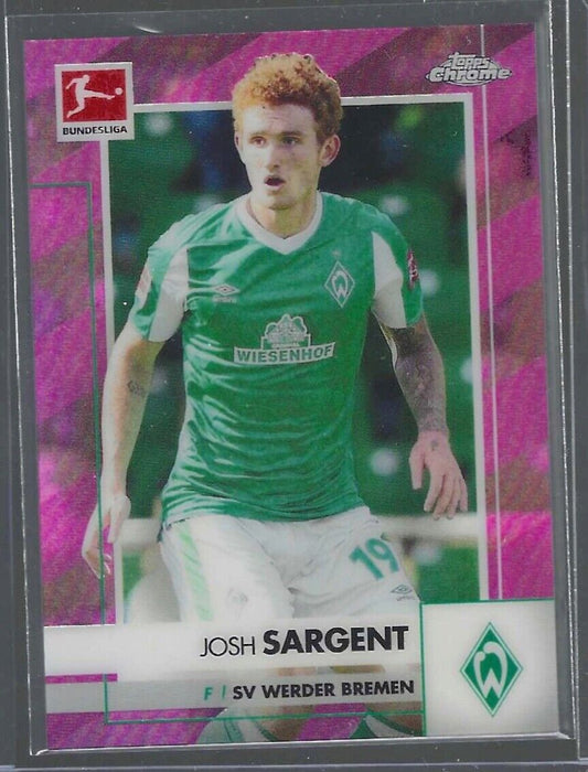JOSH SARGENT 2020-21 TOPPS CHROME BUNDESLIGA PINK REFRACTOR #D 10/75