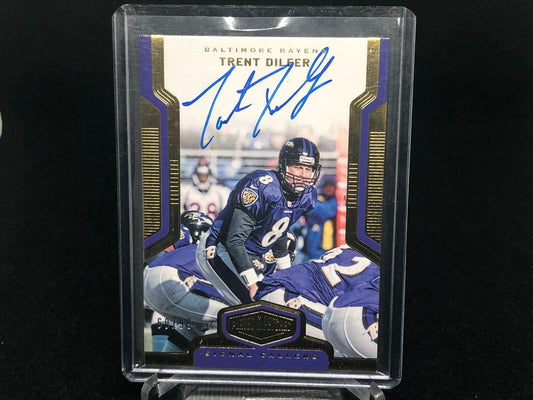 TRENT DILFER 2018 PLATES & PATCHES GOLD SIGNAL CALLERS ON CARD AUTO #D 60/99