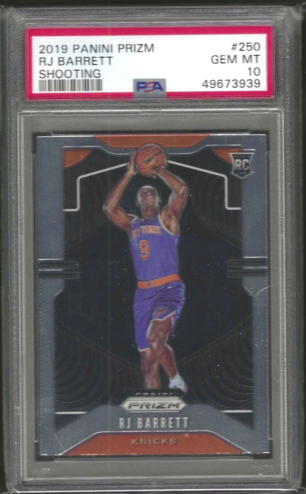 RJ BARRETT 2019-20 PANINI PRIZM SHOOTING VARIATION ROOKIE RC SP PSA 10 GEM MINT