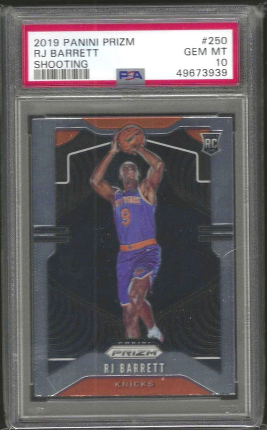 RJ BARRETT 2019-20 PANINI PRIZM SHOOTING VARIATION ROOKIE RC SP PSA 10 GEM MINT