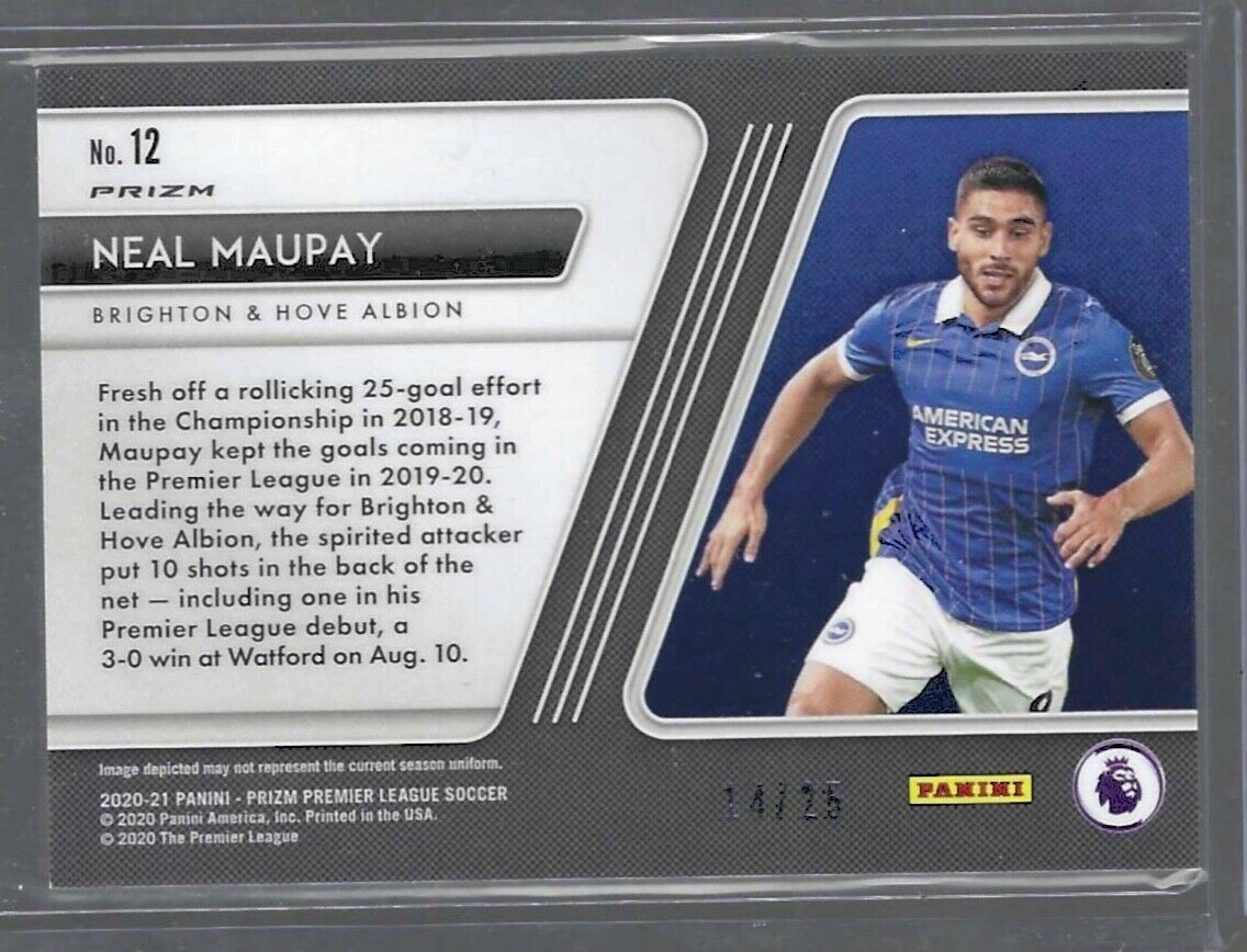 NEAL MAUPAY 2020-21 PANINI PRIZM EPL ORANGE PRIZM SCORERS CLUB #D 14/25