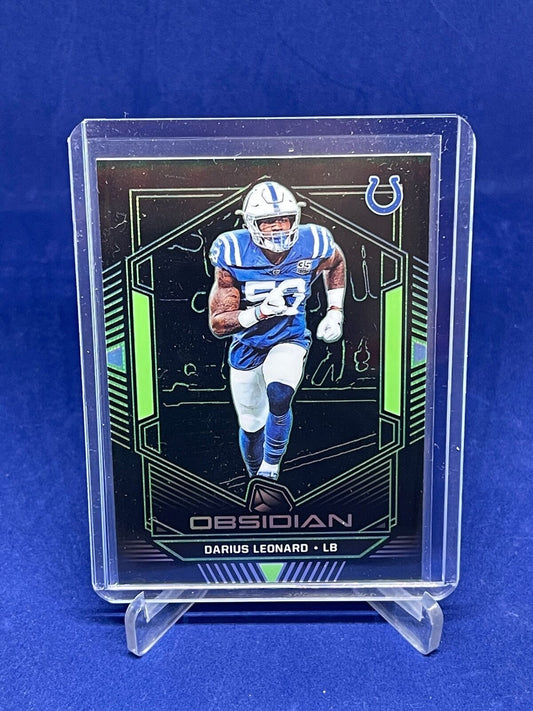 DARIUS LEONARD 2019 PANINI OBSIDIAN GREEN ELECTRIC ETCH #D 12/25
