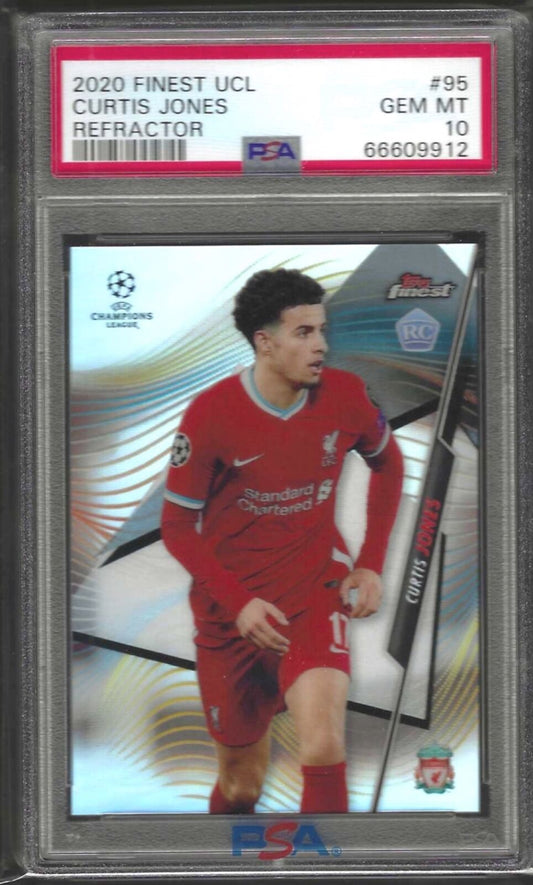 CURTIS JONES 2020-21 TOPPS FINEST SILVER REFRACTOR RC #95 PSA 10 GEM MINT POP 4
