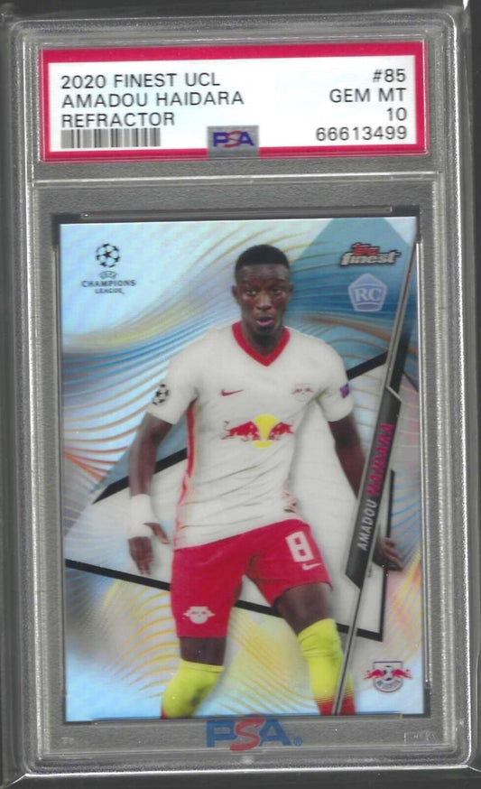 AMADOU HAIDARA 2020-21 TOPPS FINEST SILVER REFRACTOR RC #85 PSA 10 GEM POP 1/1