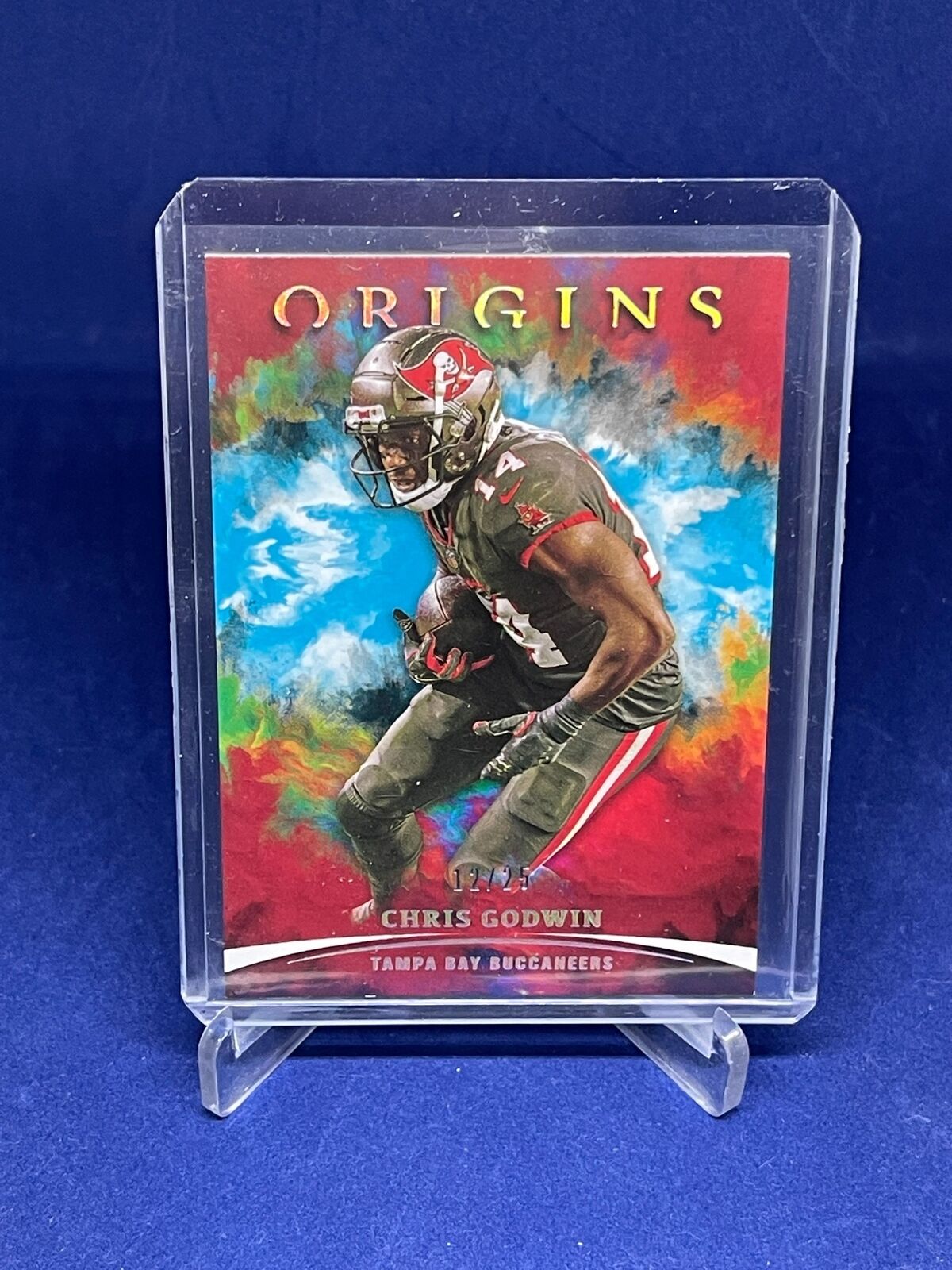 CHRIS GODWIN 2021 PANINI ORIGINS BLUE #D 12/25