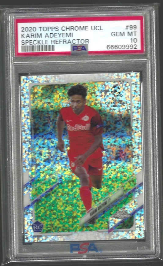 KARIM ADEYEMI 2020-21 TOPPS CHROME SPECKLE REFRACTOR RC #99 PSA 10 GEM POP 16