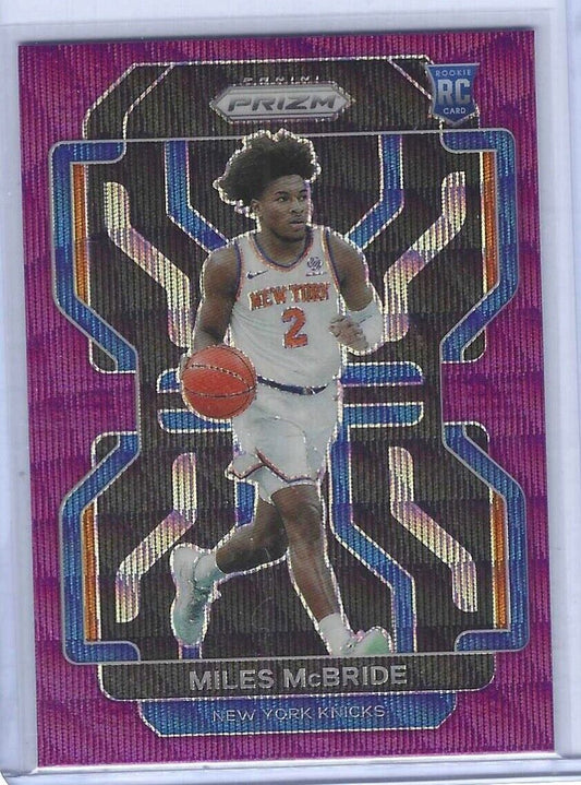 MILES MCBRIDE 2021-22 PANINI PRIZM PURPLE WAVE PRIZM ROOKIE RC #283
