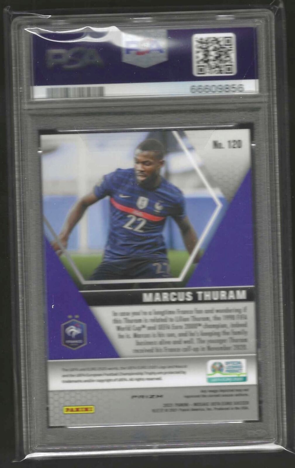 MARCUS THURAM 2020-21 PANINI MOSAIC SILVER MOSAIC PRIZM RC #120 PSA 10 GEM POP 5