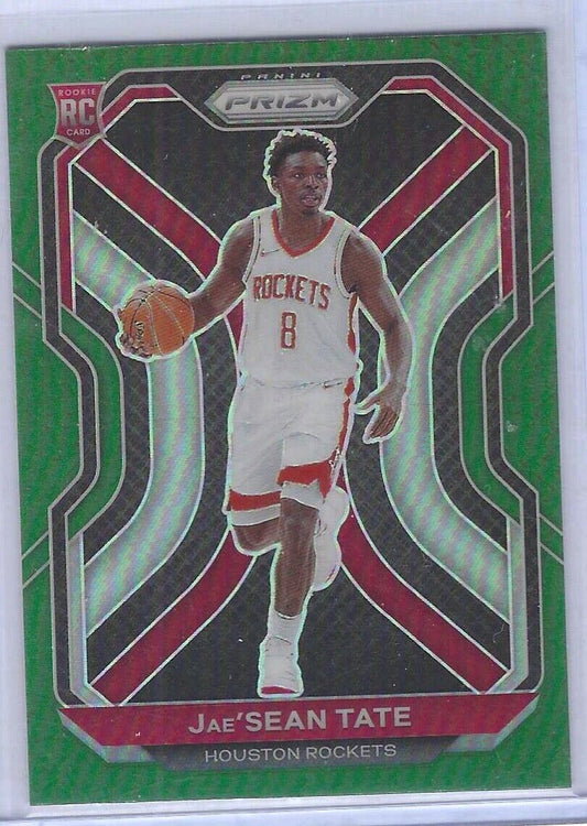 JAE'SEAN TATE 2020-21 PANINI CHRONICLES PRIZM UPDATE GREEN PRIZM ROOKIE RC #504