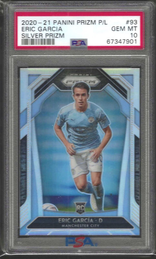 ERIC GARCIA 2020-21 PANINI PRIZM SILVER PRIZM ROOKIE RC #93 PSA 10 GEM POP 1/1
