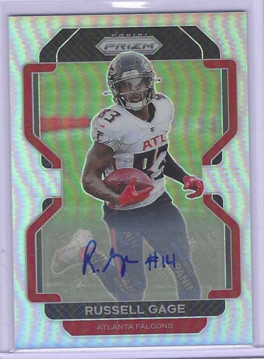 RUSSELL GAGE 2021 PANINI PRIZM SILVER PRIZM AUTO #325