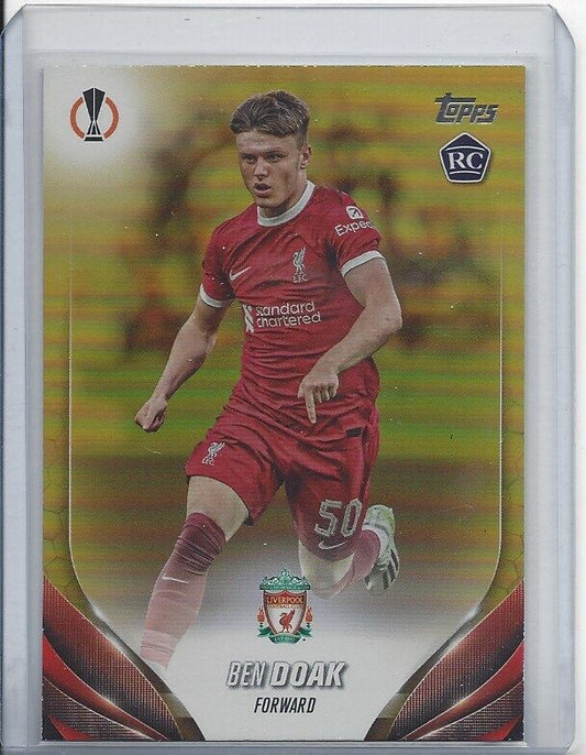 BEN DOAK 2023-24 TOPPS CLUB COMPETITIONS TRUE GOLD FOIL LIVERPOOL RC #D 2/50