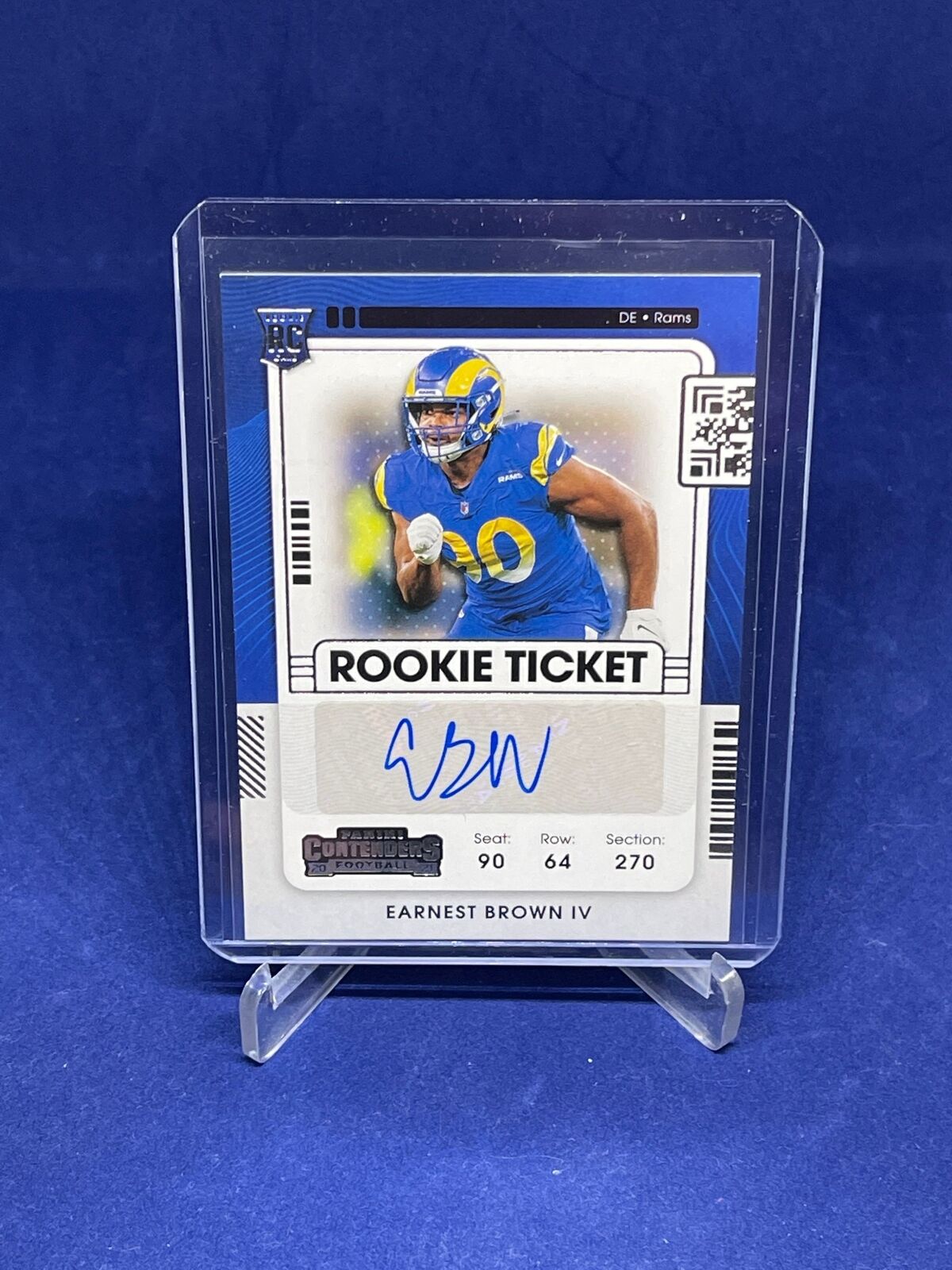 EARNEST BROWN IV 2021 PANINI CONTENDERS ROOKIE TICKET AUTO RC #291