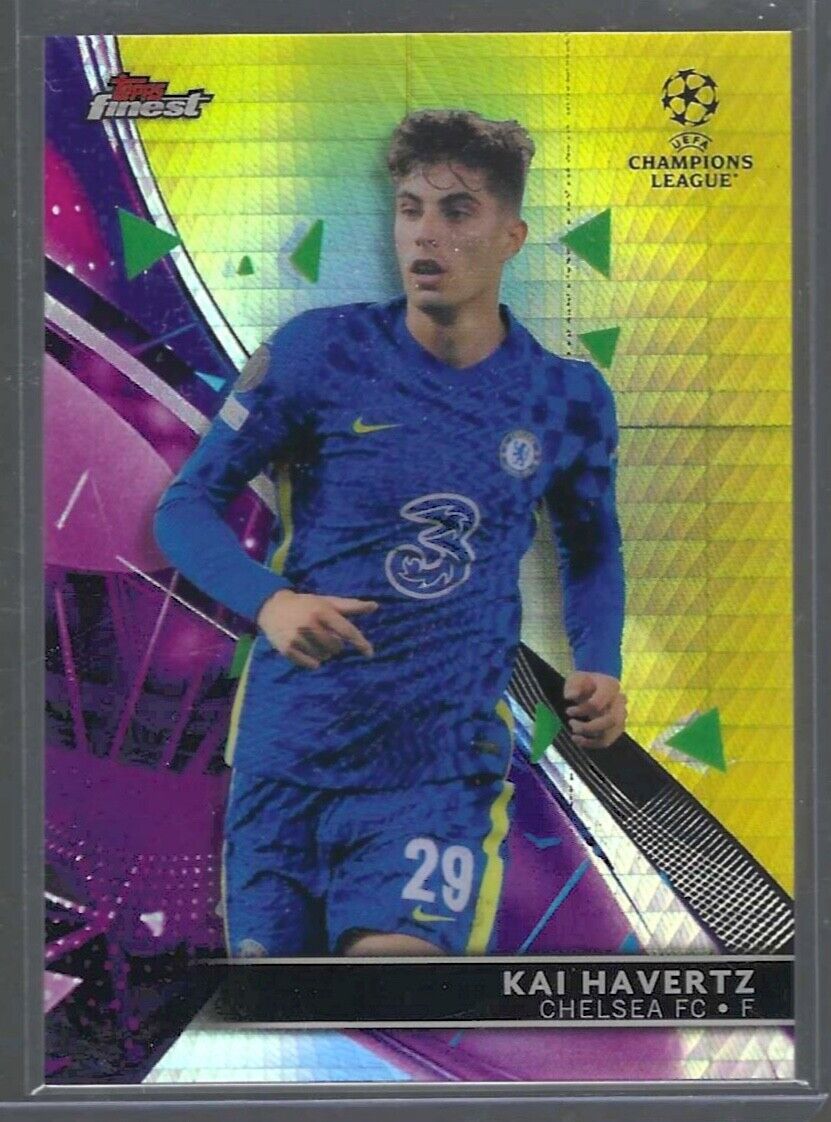 KAI HAVERTZ 2021-22 TOPPS FINEST UCL YELLOW HYPER REFRACTOR #D /250