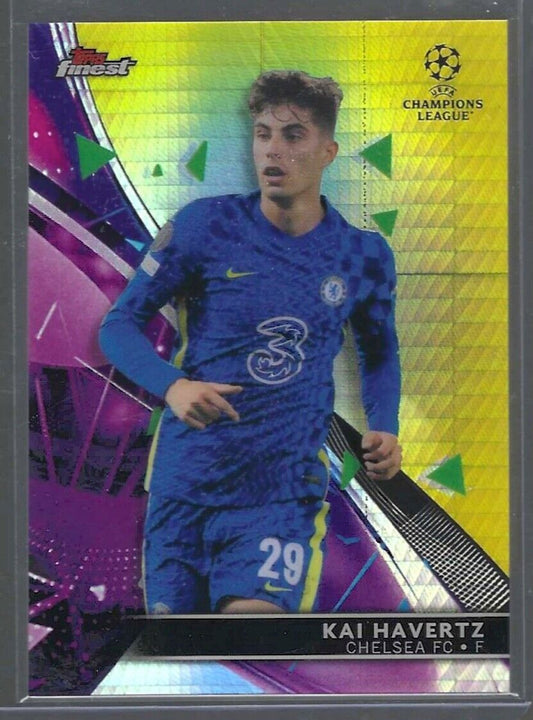 KAI HAVERTZ 2021-22 TOPPS FINEST UCL YELLOW HYPER REFRACTOR #D /250
