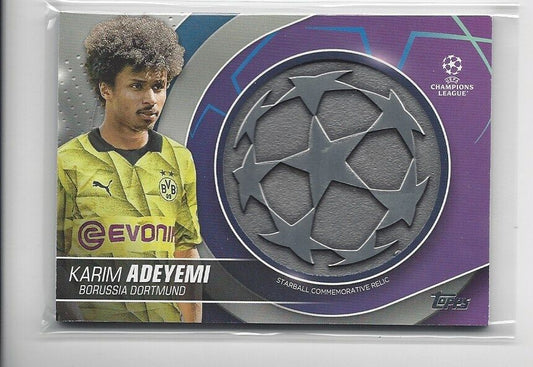 KARIM ADEYEMI 2023-24 TOPPS CLUB COMPETITIONS UCL STARBALL RELIC PATCH