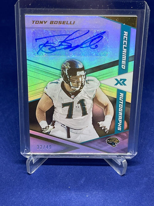 TONY BOSELLI 2018 PANINI XR ACCLAIMED AUTO #D 32/49