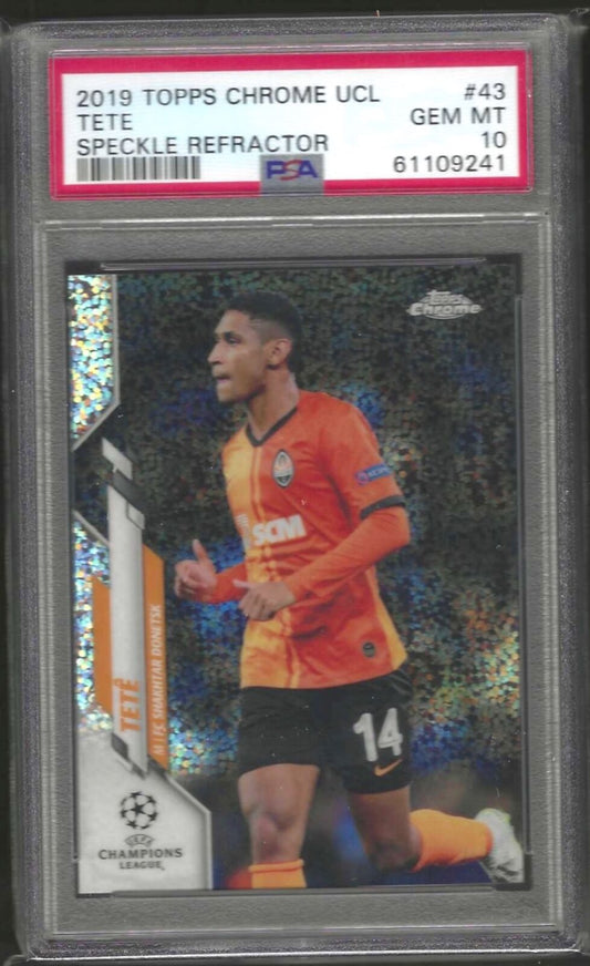 TETE 2019-20 TOPPS CHROME SPECKLE REFRACTOR RC #43 PSA 10 GEM MINT POP 6