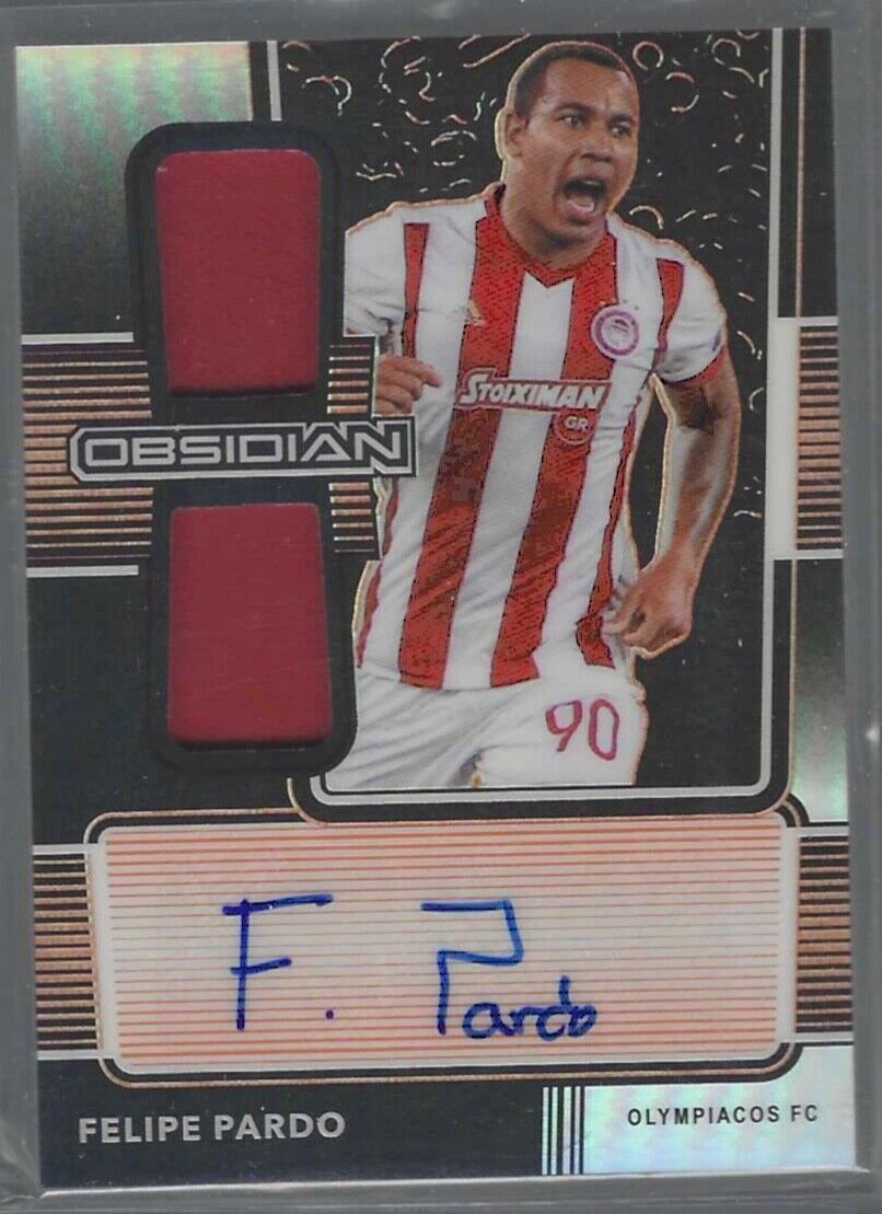 FELIPE PARDO 2020-21 PANINI OBSIDIAN ORANGE ETCH DUAL PATCH AUTO #D 31/50