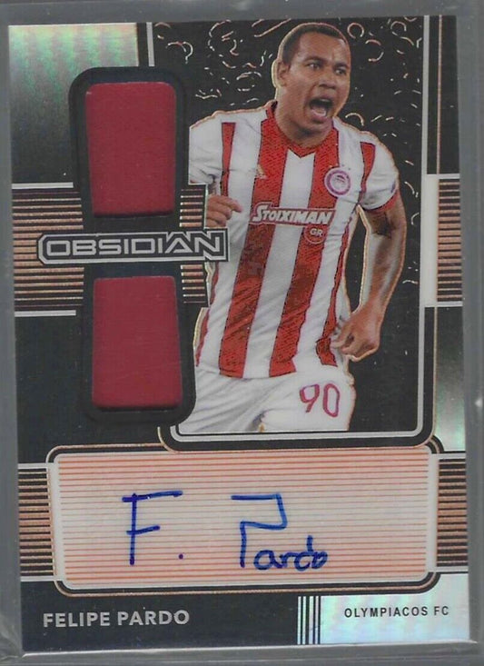 FELIPE PARDO 2020-21 PANINI OBSIDIAN ORANGE ETCH DUAL PATCH AUTO #D 31/50