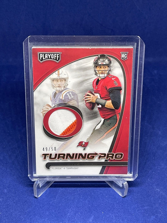 KYLE TRASK 2021 PANINI PLAYOFF TURNING PRO GOLD PATCH ROOKIE RC #D 49/50