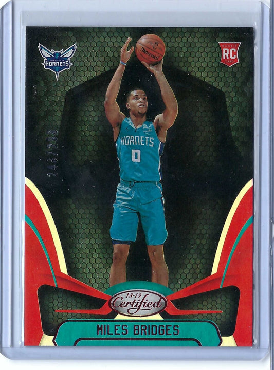 MILES BRIDGES 2018-19 PANINI CERTIFIED MIRROR RED RC #D 243/299