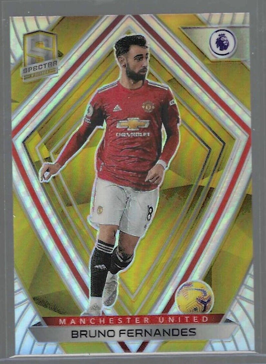 BRUNO FERNANDES 2020-21 PANINI CHRONICLES SPECTRA GOLD PRIZM #D 06/10