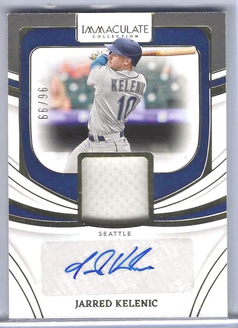 JARRED KELENIC 2022 PANINI IMMACULATE GOLD FOIL PATCH AUTO #D 96/99