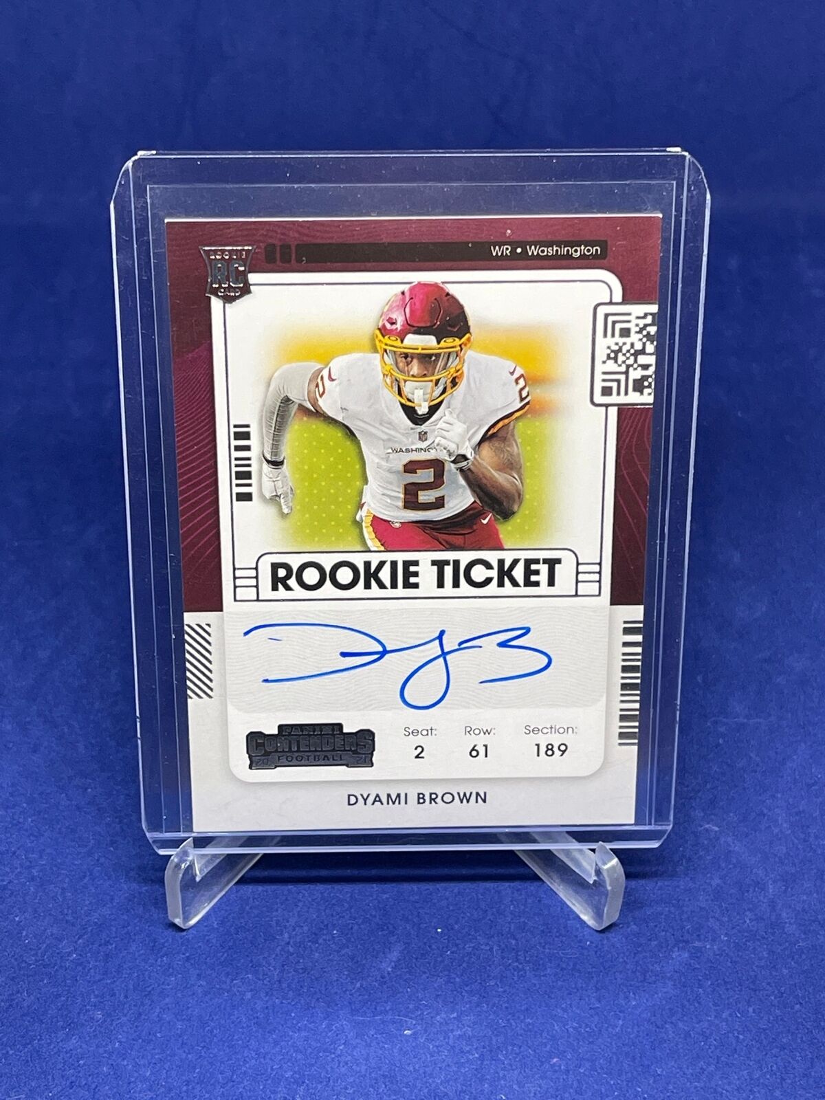 DYAMI BROWN 2021 PANINI CONTENDERS ROOKIE TICKET ON CARD AUTO RC #125