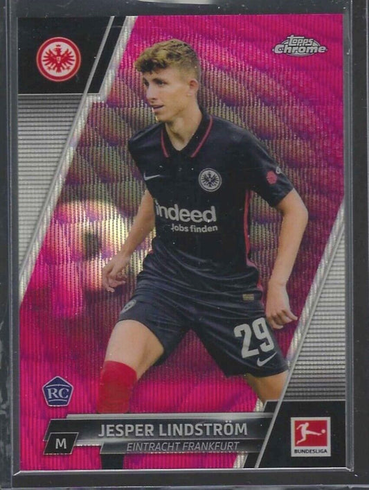 JESPER LINDSTROM 2021-22 TOPPS CHROME PINK WAVE REFRACTOR ROOKIE RC #D 304/399
