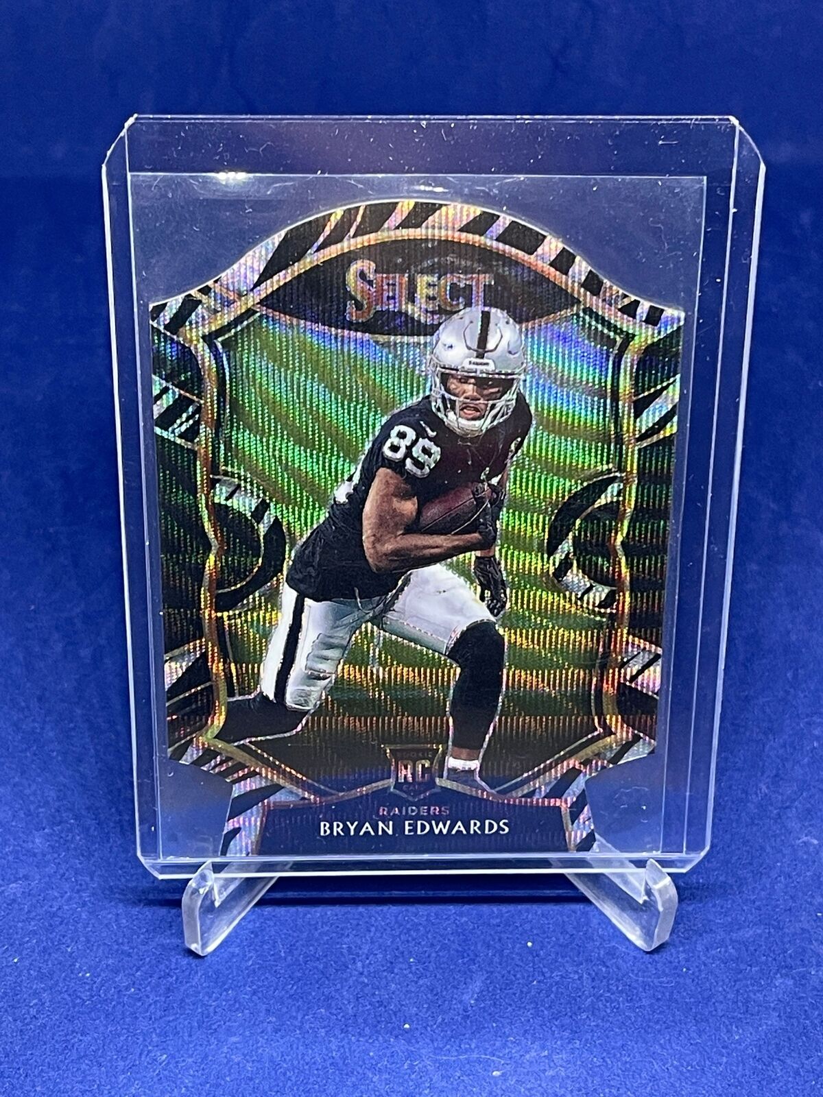 BRYAN EDWARDS 2020 PANINI SELECT CONCOURSE ZEBRA PRIZM DIE CUT ROOKIE SP RC #76