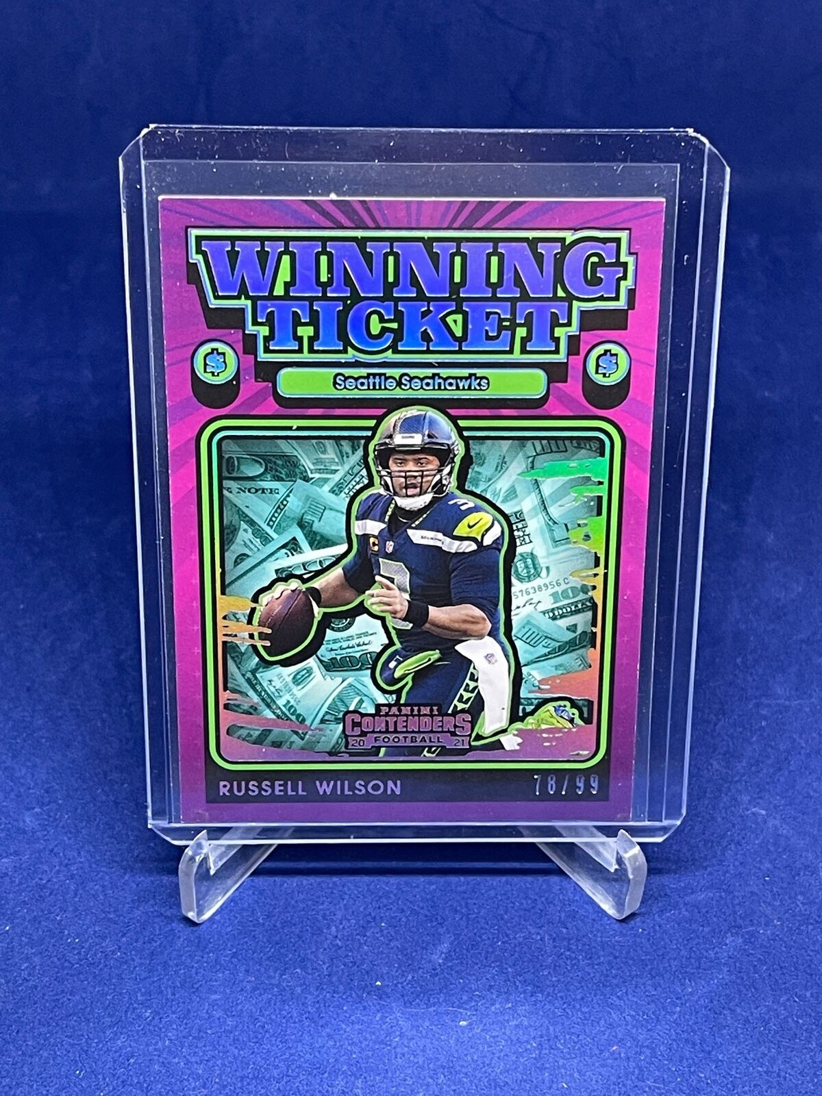 RUSSELL WILSON 2021 PANINI CONTENDERS WINNING TICKET SILVER #D 78/99