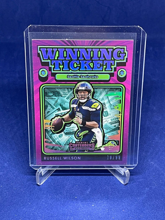 RUSSELL WILSON 2021 PANINI CONTENDERS WINNING TICKET SILVER #D 78/99