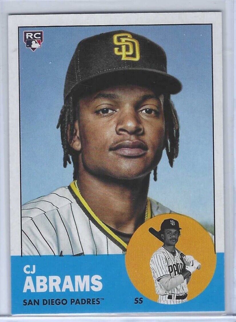 CJ ABRAMS 2022 TOPPS ARCHIVES SHORT PRINT SKY VARIATION SSP ROOKIE RC #67