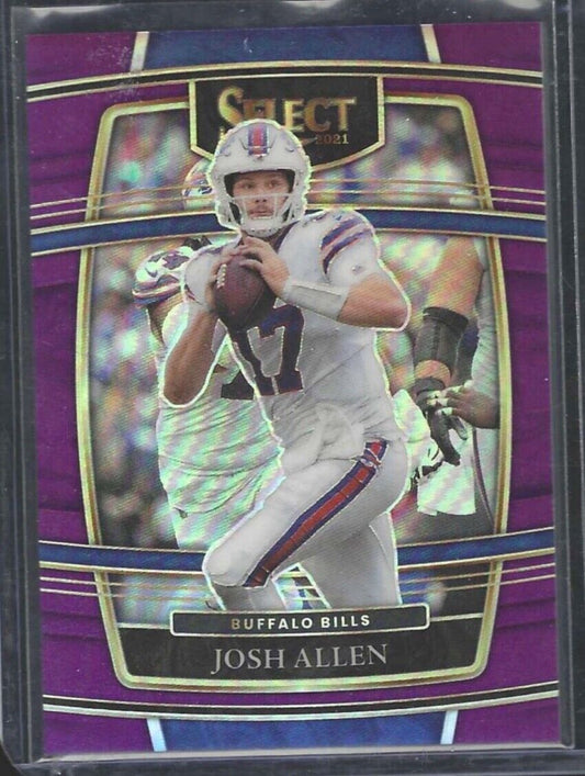 JOSH ALLEN 2021 PANINI SELECT CONCOURSE PURPLE PRIZM #D 24/75