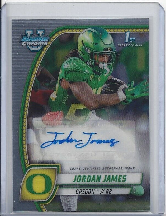JORDAN JAMES 2024 BOWMAN CHROME UNIVERSITY 1ST OREGON AUTO