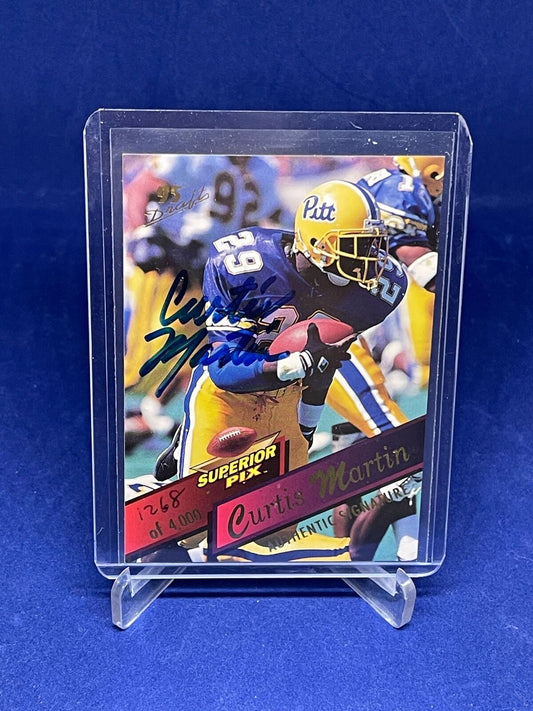 CURTIS MARTIN 1995 SUPERIOR PIX ON CARD AUTO RC #D 1268/4000