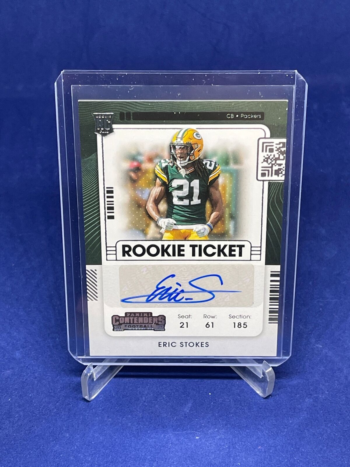 ERIC STOKES 2021 PANINI CONTENDERS ROOKIE TICKET AUTO RC #157
