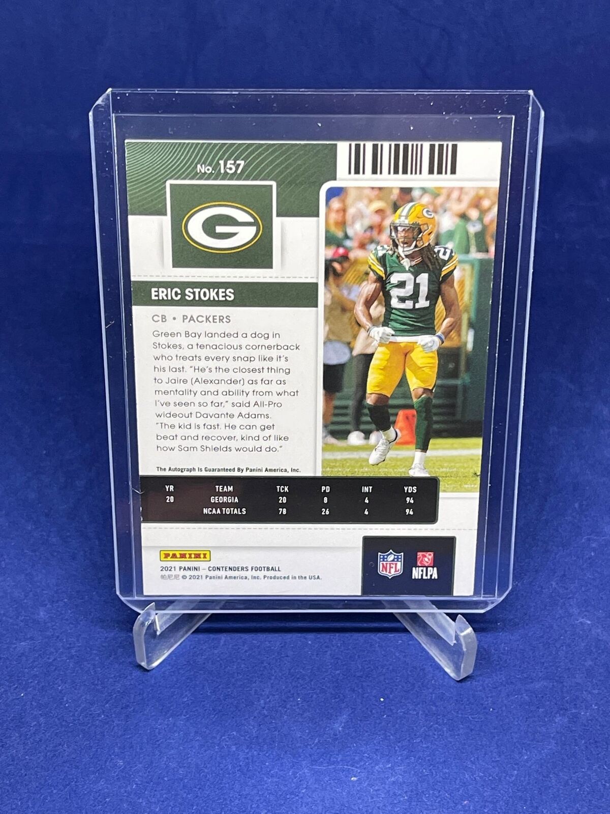 ERIC STOKES 2021 PANINI CONTENDERS ROOKIE TICKET AUTO RC #157