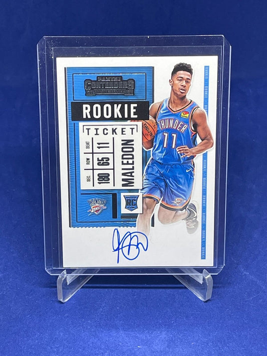 THEO MALEDON 2020-21 CONTENDERS TICKET ON CARD VARIATION AUTO ROOKIE RC #118