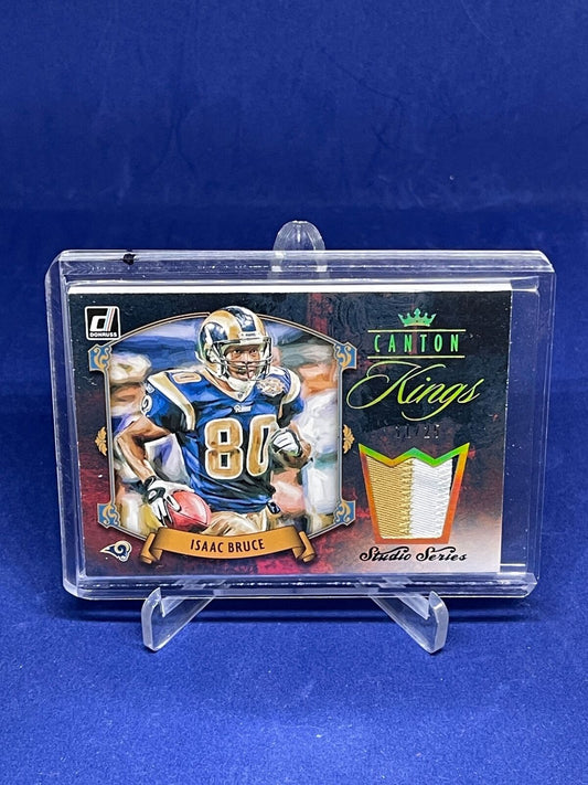 ISAAC BRUCE 2020 PANINI DONRUSS CANTON KINGS 3 COLOR PATCH #D 11/25