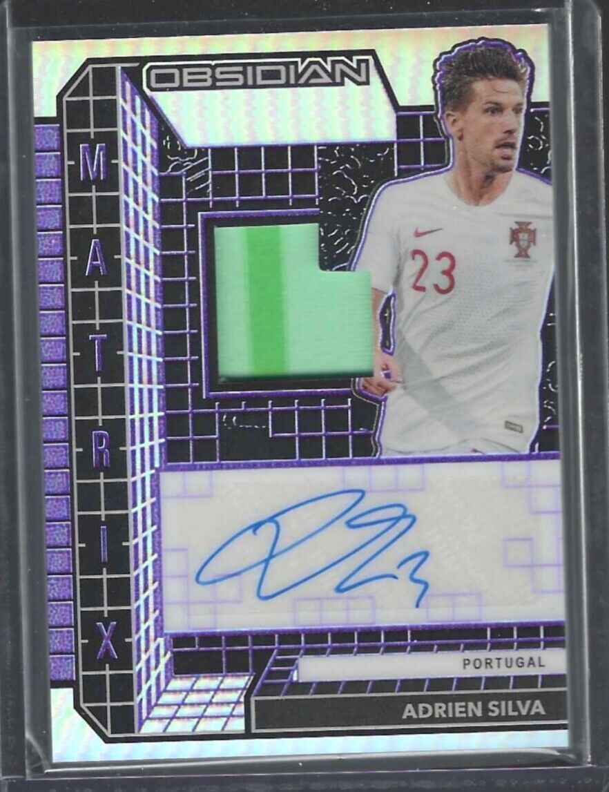 ADRIEN SILVA 2020-21 PANINI OBSIDIAN MATRIX PURPLE ETCH PATCH AUTO #D 62/75