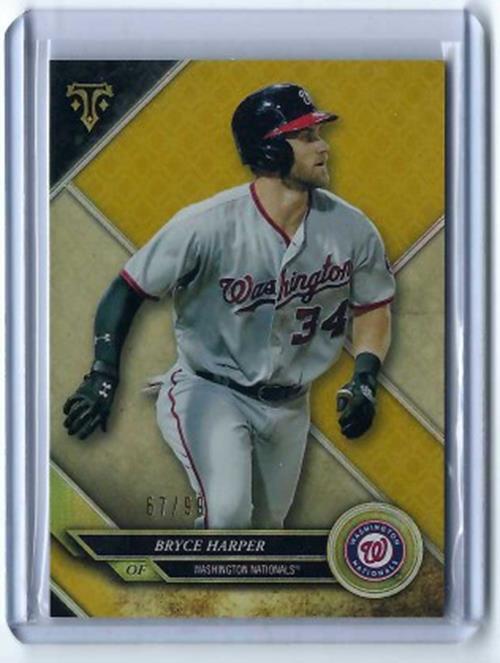 BRYCE HARPER 2017 TOPPS TRIPLE THREADS GOLD #D 67/99