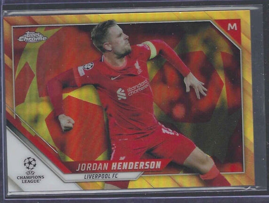 JORDAN HENDERSON 2021-22 TOPPS CHROME GOLD AND RED STARBALL REFRACTOR #16