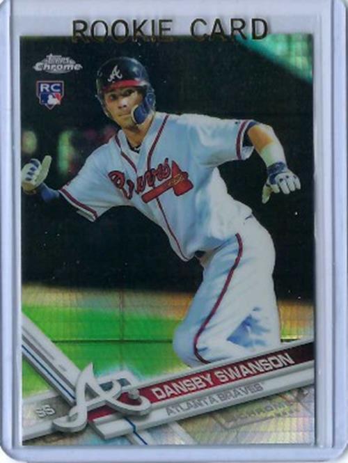 DANSBY SWANSON 2017 TOPPS CHROME PRISM REFRACTOR RC #8