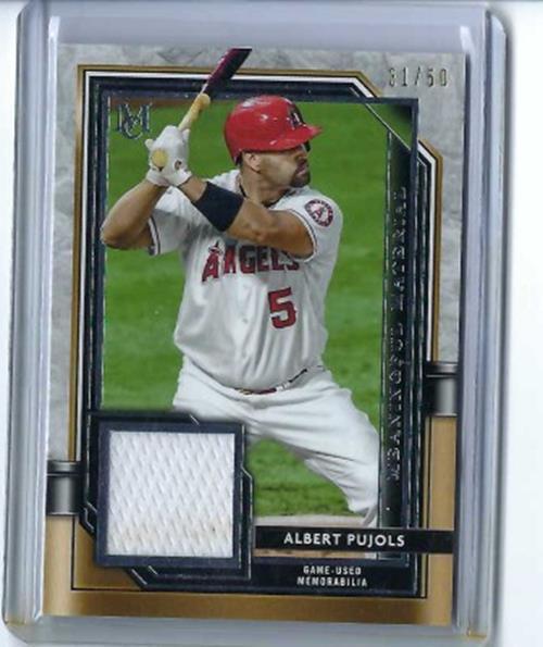 ALBERT PUJOLS 2021 MUSEUM COLLECTION MEANINGFUL MATERIAL JERSEY RC #D 31/50