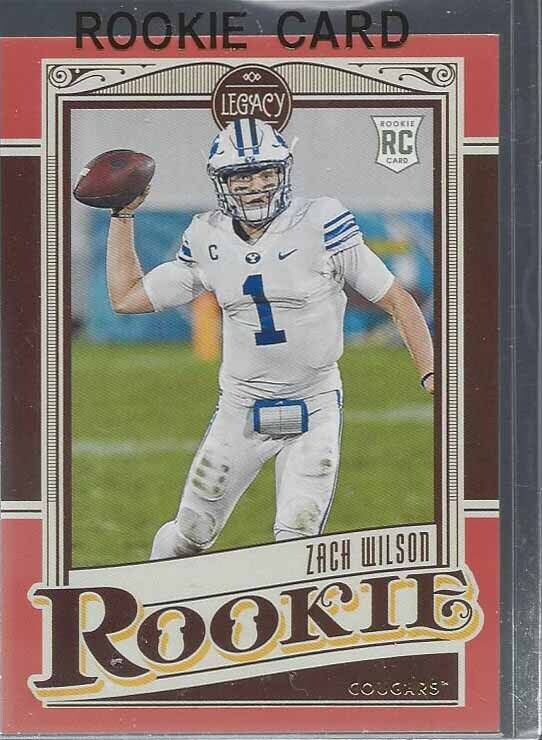 ZACH WILSON 2021 PANINI LEGACY ORANGE ROOKIE RC #D 64/199