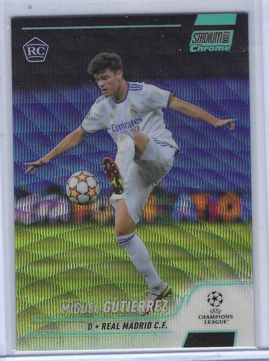 MIGUEL GUTIERREZ 2021-22 STADIUM CLUB CHROME AQUA WAVE REFRACTOR RC #D 249/250